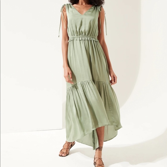 Banana Republic Dresses & Skirts - NEW BANANA REPUBLIC* “Satin Ruched Maxi Dress”